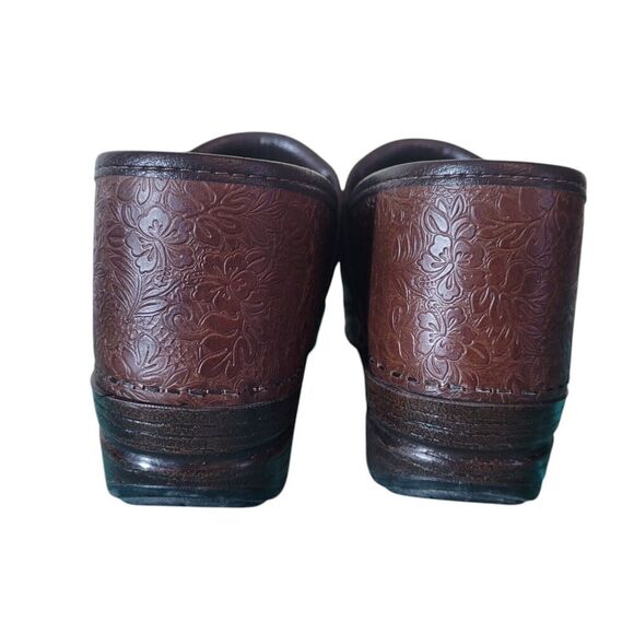 Dansko Leather Tooled Comfort Shoes Women's Size 40 US 9 Brown Nursing Waitress - Picture 5 of 9